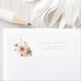 Stoffige roos Blush Bloem Lente Bloei Bruiloft Etiket