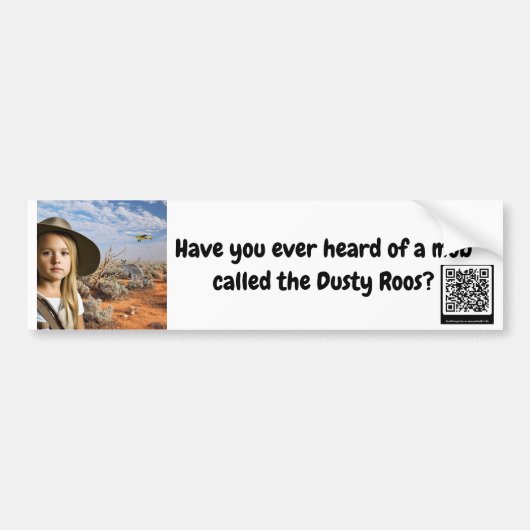Stoffige Roos bumpersticker (Voorkant)
