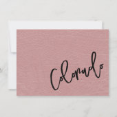 Stoffige Roos Colorado Paspoort Bedankkaart (Achterkant)