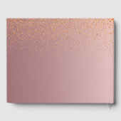 Stoffige roos confetti script roze Bruidsmeisje Sh Gastenboek (Achterkant)