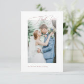 Stoffige Roos DIY kleuren Luxe Script Bedankt (Staand voorkant)