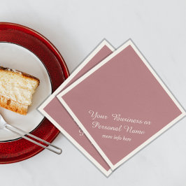 stoffige roos effen kleur servetten