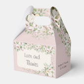 Stoffige roos florale waterverf bedankdoosjes (Voorkant Zijde)