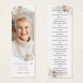 Stoffige Roos Foto Herdenkingsboeklegger Funeral G Mini Visitekaartjes (Voorkant /achterkant)