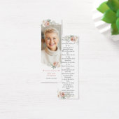 Stoffige Roos Foto Herdenkingsboeklegger Funeral G Mini Visitekaartjes (Bureau)