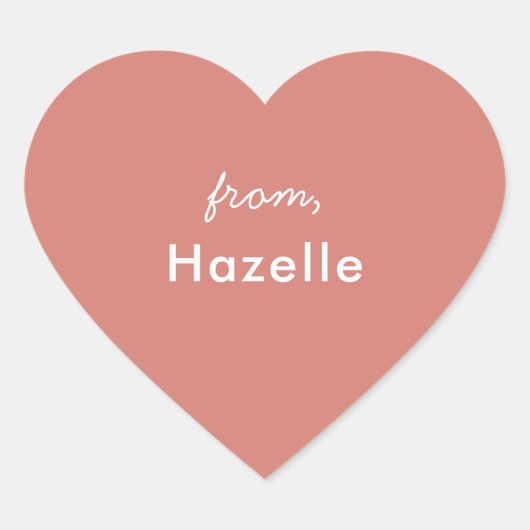 Stoffige roos hartvormige valentijnsticker hart sticker (Voorkant)