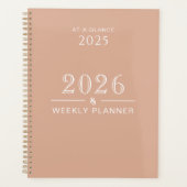 Stoffige Roze 8.5 x 11 Wekelijkse Planner (Voorkant)