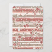 Stoffige Roze Baby Meisje Save the Date (Achterkant)