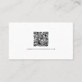 Stoffige Roze Bedankt QR Code Website Visitekaartje (Achterkant)