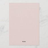 Stoffige Roze Bloeiende Bloemen Bruiloft Kaart (Achterkant)