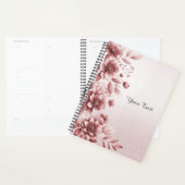 Stoffige Roze Bloem Bruiloftsplanner Planner (Display)