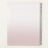 Stoffige Roze Bloem Bruiloftsplanner Planner (Achterkant)