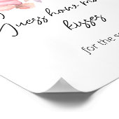 Stoffige Roze Bloem hoe vaak kus bruidsmeisje  Poster (Hoek)