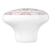 Stoffige Roze Bloem Mandala Keramische Knop (Zijkant)