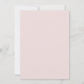 Stoffige Roze Bloemblad Bruiloft Kaart (Achterkant)