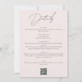 Stoffige Roze Bloemen Alles in Een Huwelijk Kaart (Achterkant)