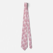 Stoffige Roze Bloemen Batik Stropdas (Voorkant)