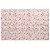 Stoffige roze bloemen op wit stof (Fat Quarter)