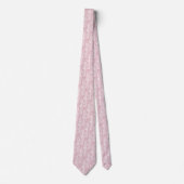 Stoffige Roze Bloemen Stropdas (Voorkant)