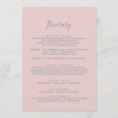 Stoffige Roze Bloemen Welkomstbrief & Reisplan Programmakaart (Achterkant)