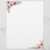Stoffige Roze Bloemendecor Bruiloftsschema Tijdsch (Achterkant)