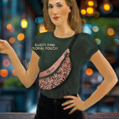 stoffige roze bloemenpatroonnaam heuptasje