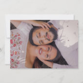 Stoffige Roze Bloemige Eucalyptus Bruiloft Save The Date (Achterkant)