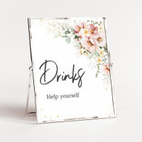 Stoffige Roze Bloemige Groene Baby Shower Dranken