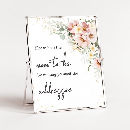 Stoffige Roze Bloemige Groene Envelope Station Poster