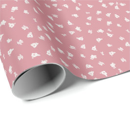 Stoffige Roze Bloemige Inpakpapier