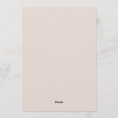 Stoffige Roze Bloemige Wederhelft Bruiloft Kaart (Achterkant)