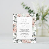Stoffige roze bloemrijke elegante budget bruiloft  (Staand voorkant)
