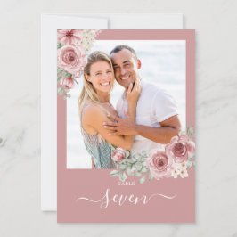 Stoffige Roze Bloemrozen Foto Tafelnummer