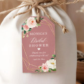 Stoffige Roze Blush Bloem Bruiloft Borrel Dank Je Cadeaulabel