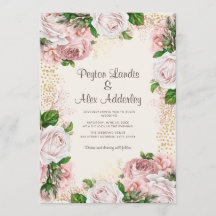 Stoffige Roze Blush Roze Bloemengoud Glitter Bruil