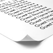 Stoffige Roze Boho Bloem 31 Tafels Trouwstoelen Poster (Hoek)