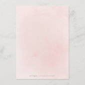 Stoffige roze boho bloemige rustieke trouwdetails informatiekaartje (Achterkant)