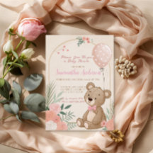 Stoffige Roze Boho Teddydrop Ballon Baby