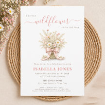 Stoffige Roze Boho Wilde Bloemenwei Baby Shower