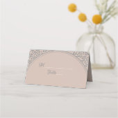 Stoffige Roze Bruiloft Plaatskaartje (Voorkant)