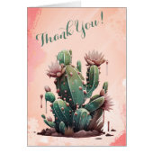 Stoffige roze cactus bloeit (Voorkant)