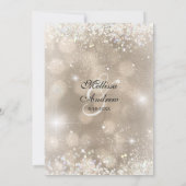 Stoffige Roze Champagne Glitter Bruiloft Kaart (Achterkant)