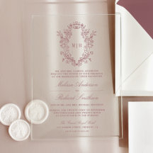 Stoffige Roze Chinoiserie Kuif Monogram Trouwdag