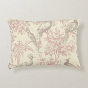 Stoffige Roze Chinoiserie Pauw Vogelhuis Bloem Toi Accent Kussen