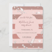 Stoffige Roze Cirkel Frame Meisje Save the date (Voorkant)