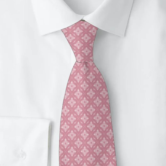 Stoffige Roze Diamant Steruitbarsting Stropdas