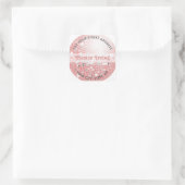 Stoffige Roze Disco Bal Retro 70s Adres Sticker (Tas)