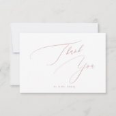 Stoffige Roze DIY kleuren Luxe Script Bedankt (Voorkant)