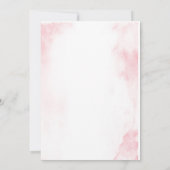 Stoffige roze doop uitnodiging (Achterkant)