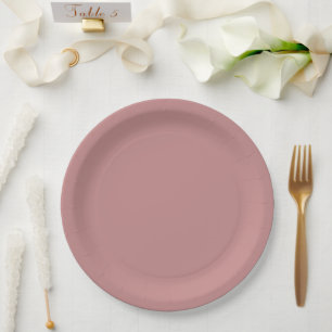 Stoffige Roze Effenkleurige Kleur Papieren Bordje